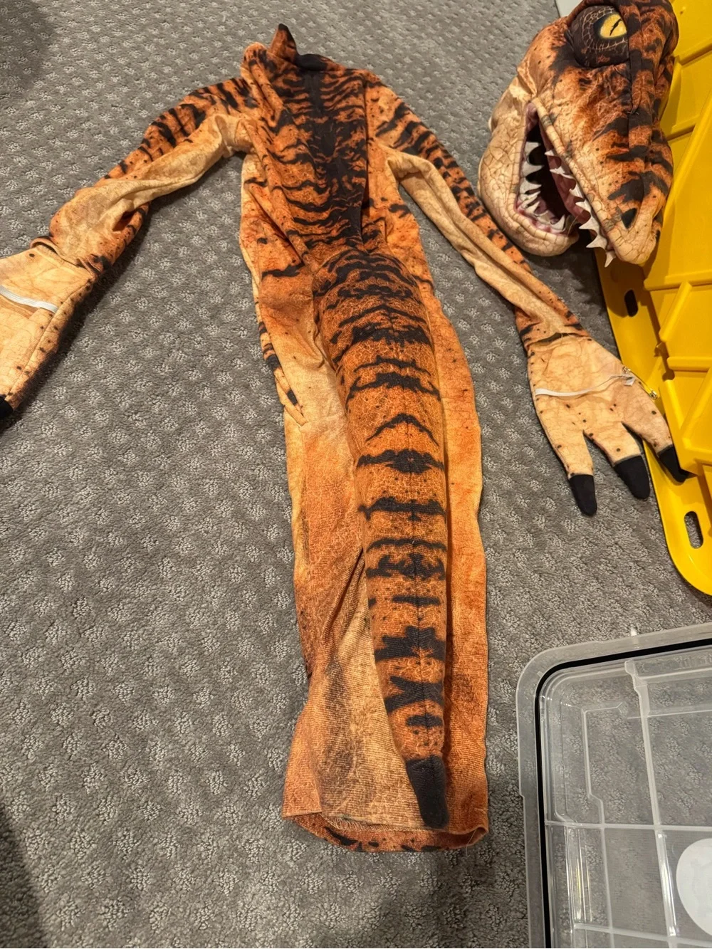 Kids Orange dinosaur Halloween costume